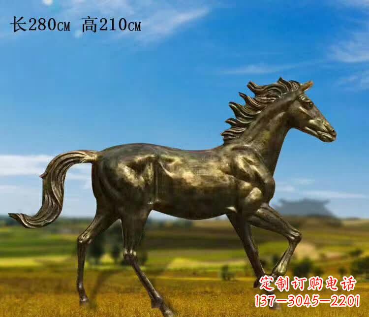 绍兴奔马铜雕 (3)