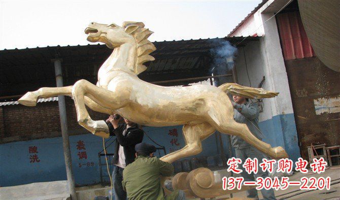 绍兴奔马铸铜马铜雕