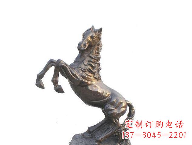 绍兴奔腾的马玻璃钢仿铜动物雕塑