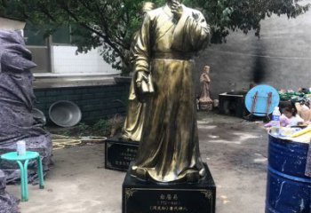 绍兴白居易仿铜雕像经典中国古代诗人的艺术再现