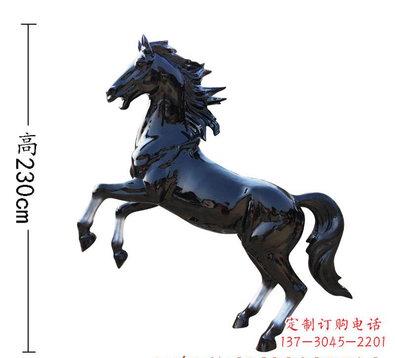 绍兴玻璃钢仿真黑马雕塑