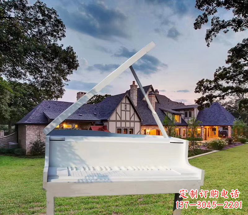 绍兴不锈钢抽象钢琴雕塑广场景观雕塑