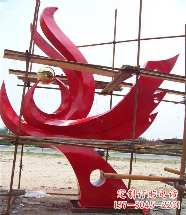 绍兴不锈钢凤凰明珠广场景观雕塑