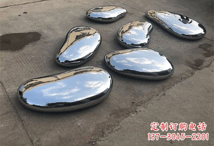 绍兴不锈钢公园镜面水滴雕塑