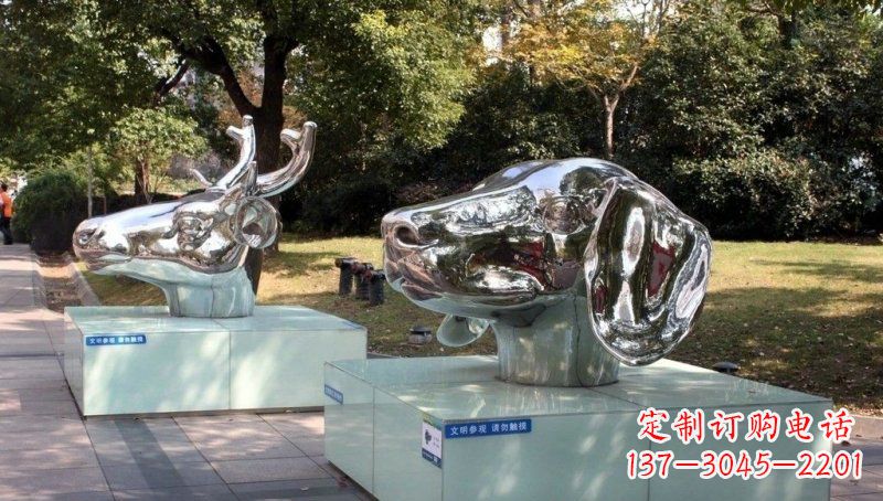 绍兴不锈钢十二生肖动物头像雕塑的魅力