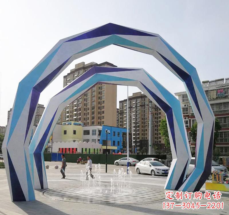 绍兴不锈钢拱门雕塑令人惊叹的艺术品