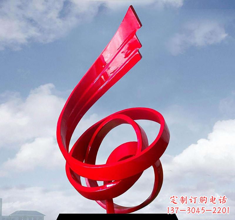 绍兴美丽的飘带雕塑——城市的精灵