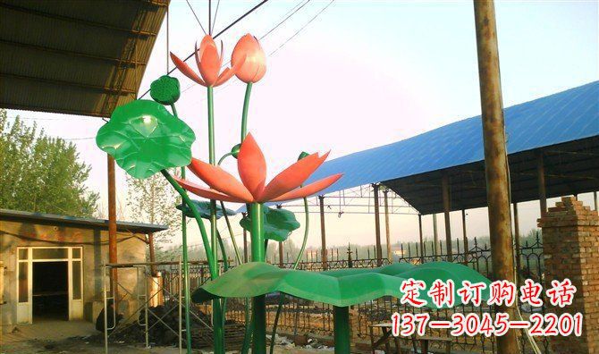绍兴不锈钢荷叶雕塑精美而优雅