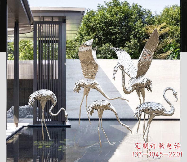 绍兴不锈钢火烈鸟雕塑雕刻艺术的精粹