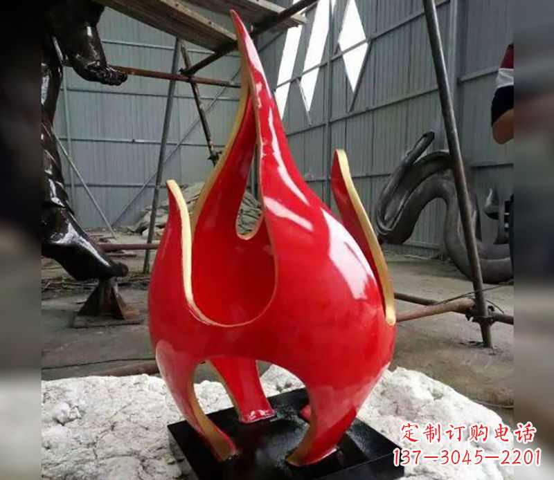 绍兴不锈钢火龙果雕塑传承传统文化的艺术品