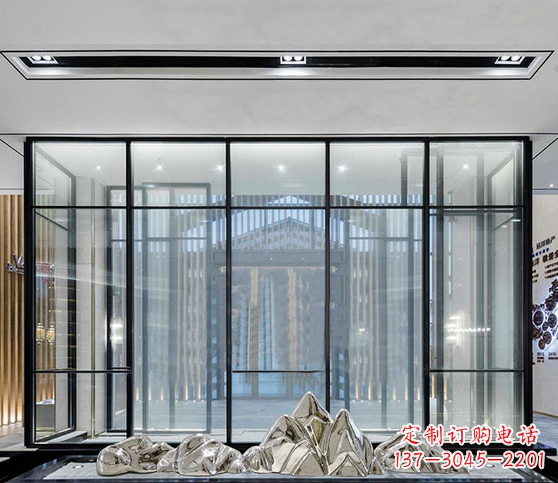 绍兴不锈钢假山景观雕塑112