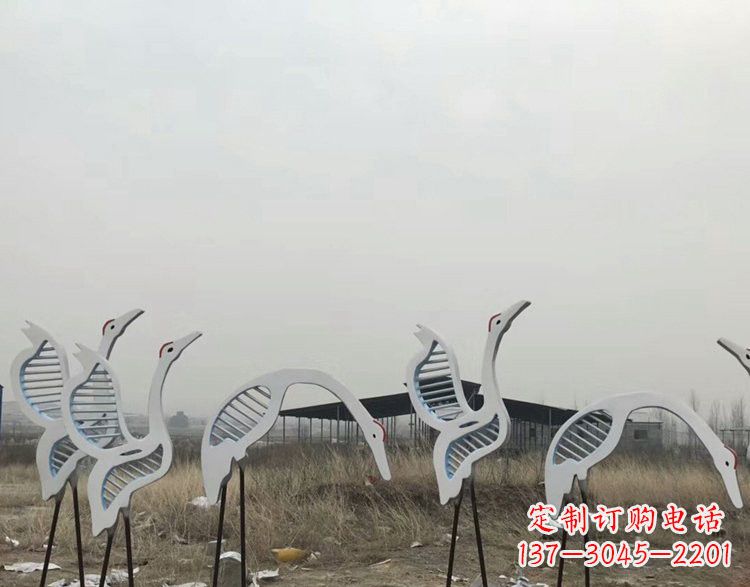 绍兴精美不锈钢仙鹤雕塑