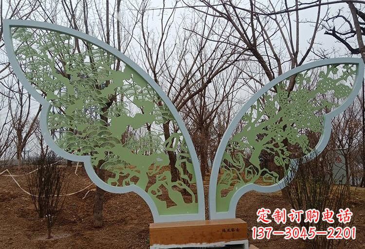 绍兴不锈钢剪纸蝴蝶翅膀雕塑