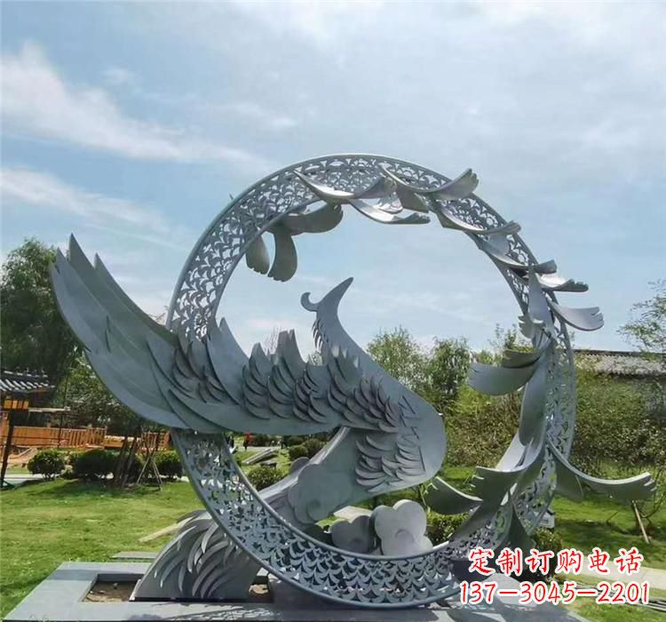 绍兴不锈钢简易凤凰雕塑精美绝伦