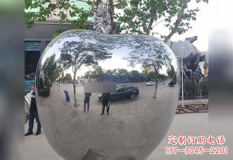 绍兴不锈钢苹果雕塑精美绝伦