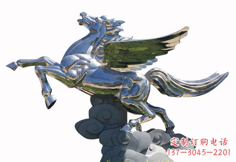 绍兴不锈钢镜面飞马雕塑
