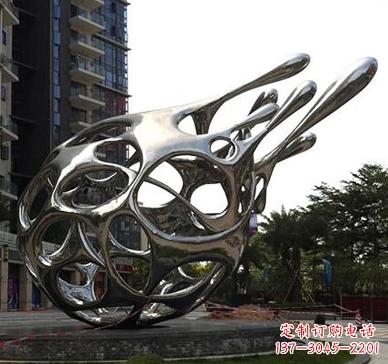 绍兴不锈钢镜面火龙果雕塑精致的艺术瑰宝