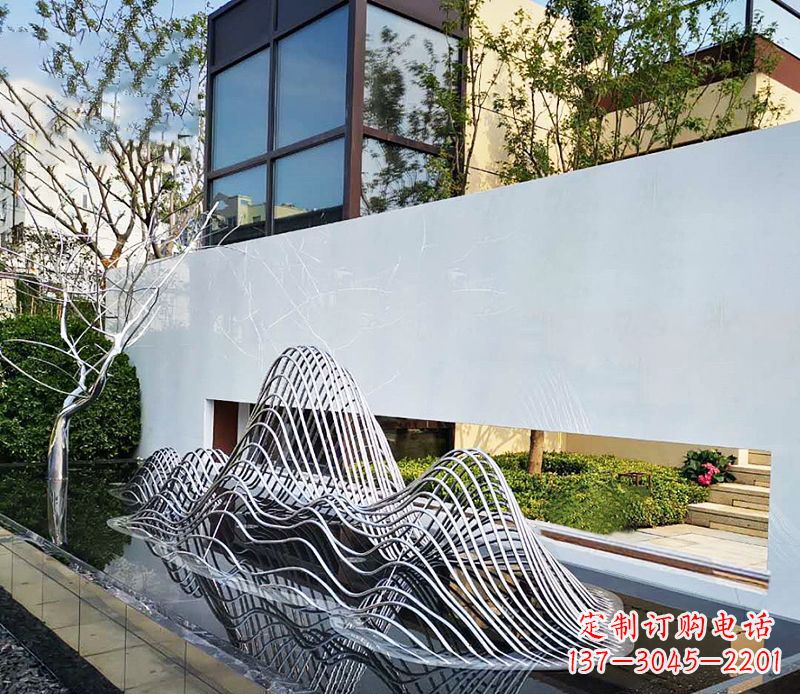 绍兴不锈钢镂空假山雕塑精美外形,细腻工艺