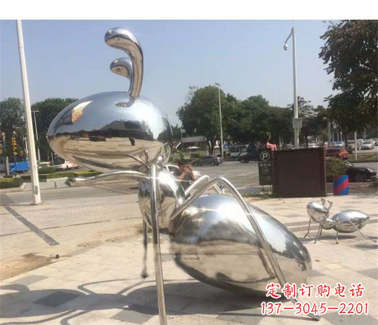 绍兴不锈钢蚂蚁街边动物雕塑