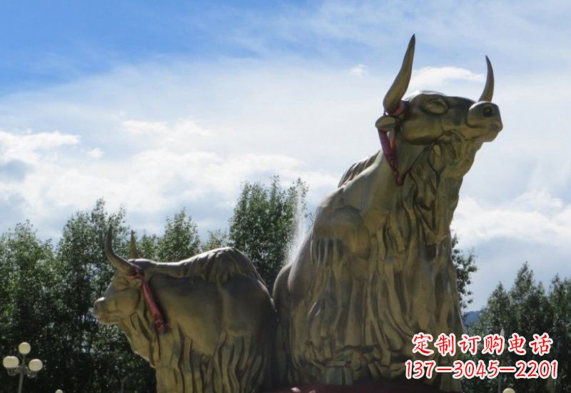 绍兴不锈钢牦牛雕塑一种传统文化的精美传承