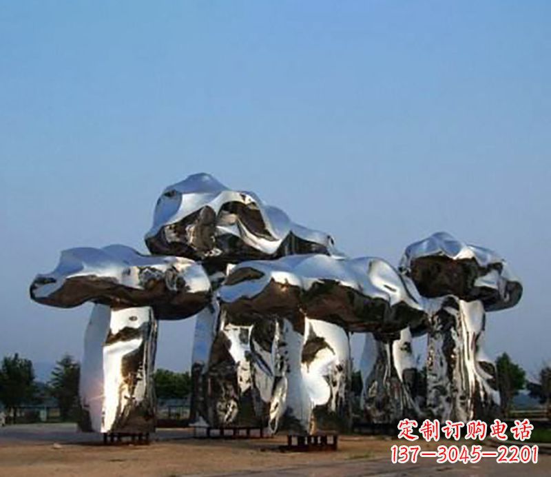绍兴不锈钢蘑菇广场雕塑