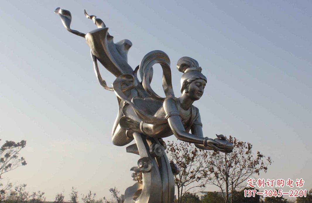 绍兴不锈钢蟠桃祈福广场雕塑
