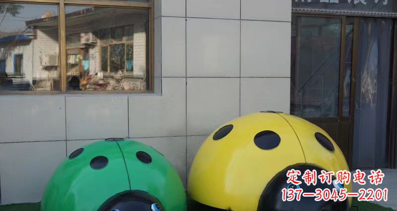 绍兴不锈钢七星瓢虫雕塑公园动物雕塑