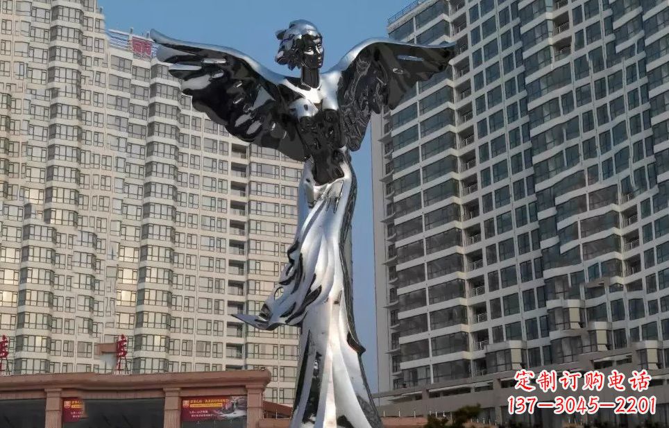 绍兴不锈钢天使雕塑传递着美丽与希望