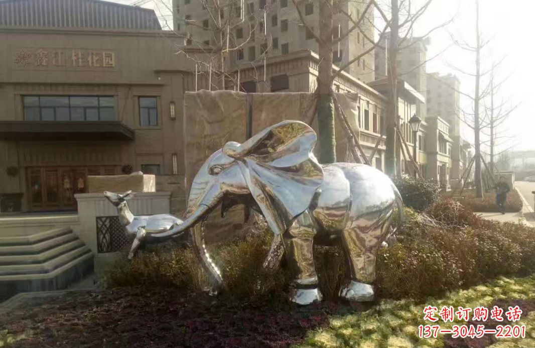 绍兴不锈钢大象雕塑——美轮美奂的艺术精品