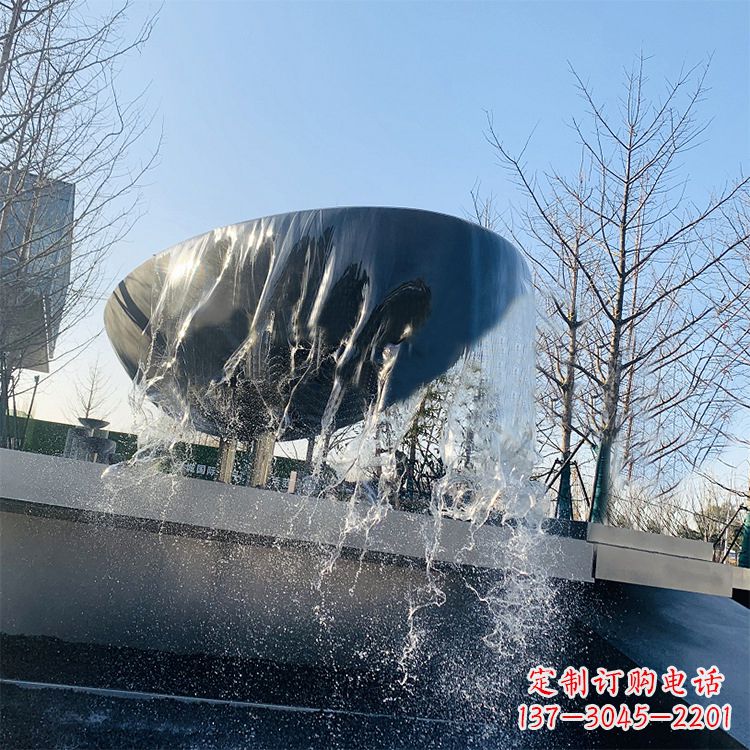 绍兴不锈钢水钵瀑布喷泉雕塑艺术与美感的完美结合