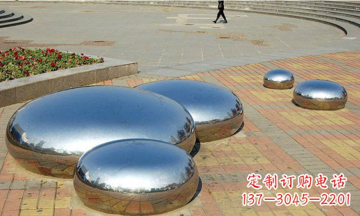 绍兴不锈钢水滴雕塑 (2)