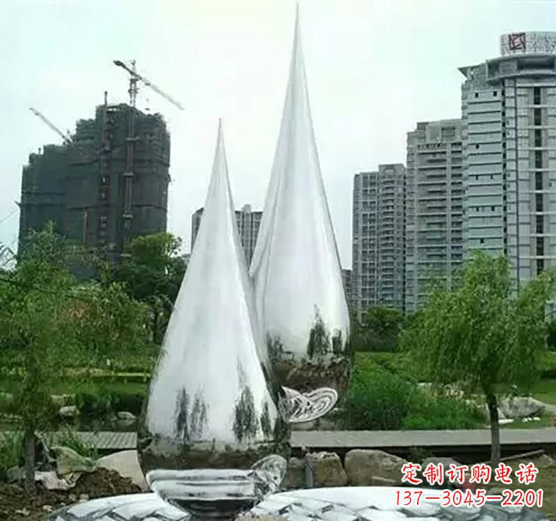 绍兴不锈钢水滴拱门雕塑