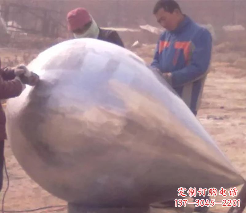 绍兴不锈钢水滴广场雕塑