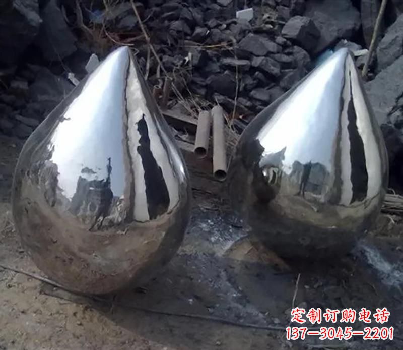 绍兴不锈钢水滴景观雕塑
