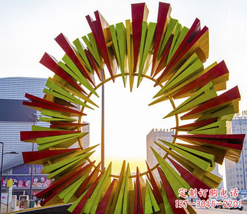 绍兴不锈钢太阳花广场景观雕塑