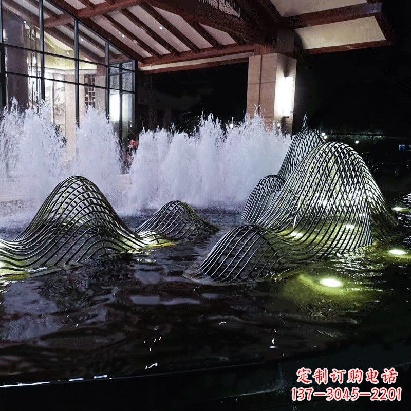 绍兴不锈钢铁艺水景假山