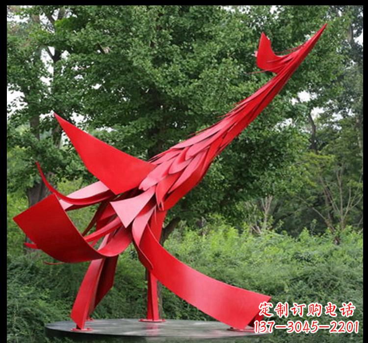 绍兴不锈钢现代动物凤凰雕塑