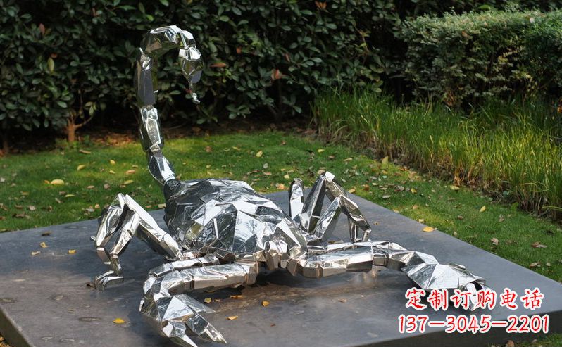 绍兴不锈钢蝎子动物雕塑