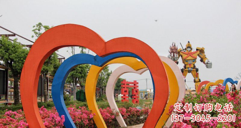 绍兴不锈钢心形拱门公园雕塑