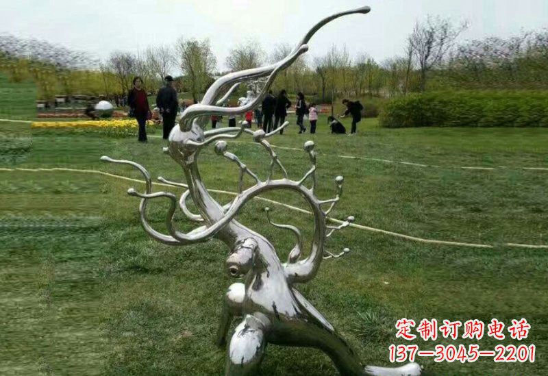 绍兴不锈钢树枝雕塑精美的艺术装饰