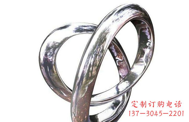 绍兴不锈钢圆环雕塑折射出动态的美