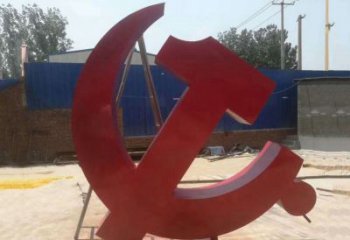 绍兴不锈钢政府机关党建党徽雕塑