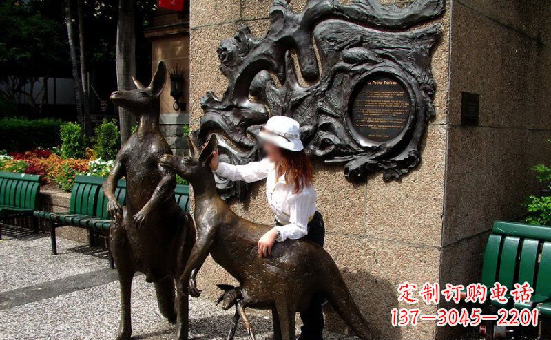 绍兴袋鼠雕塑——装点步行街的美丽风景