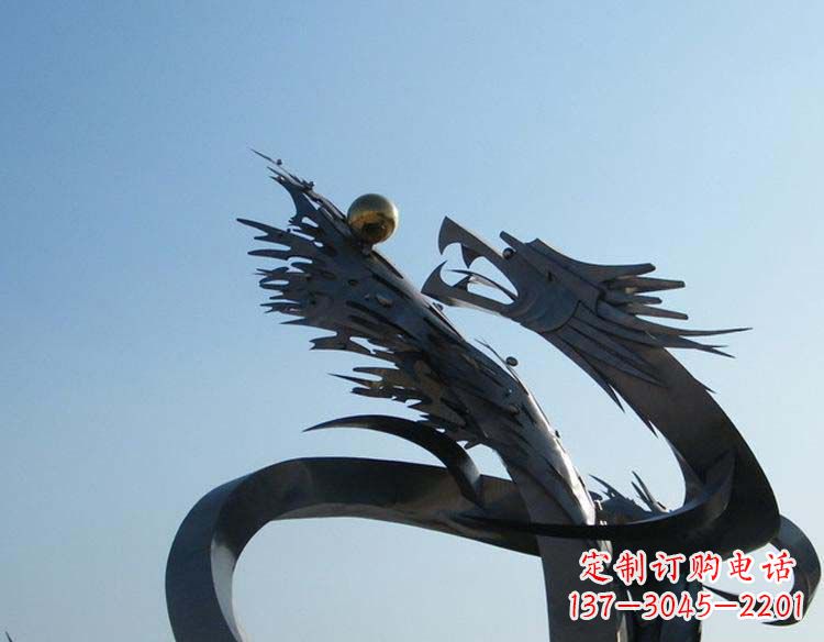 绍兴不锈钢龙雕塑精细的手工艺品