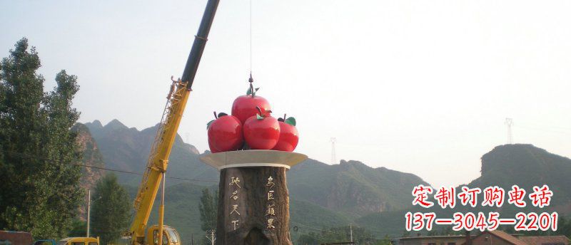 绍兴不锈钢苹果雕塑缔造城市风采