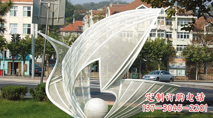绍兴抽象天鹅不锈钢动物雕塑