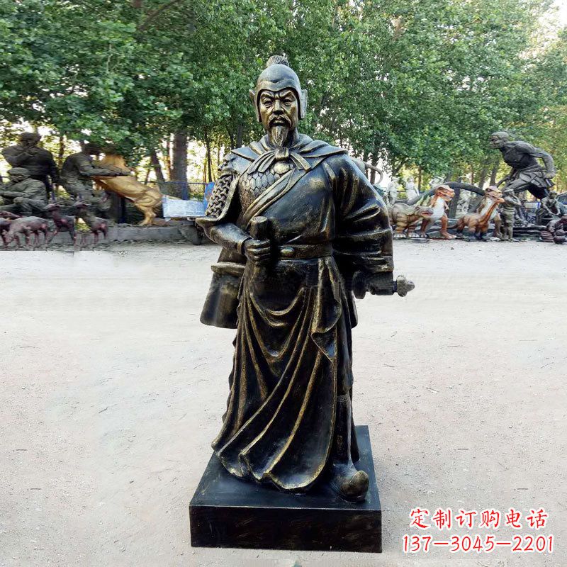 绍兴李靖--初唐著名人物仿铜雕塑像