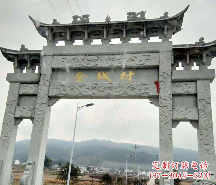 绍兴该牌坊雕塑。