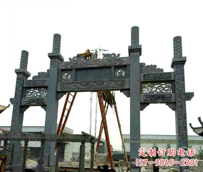 绍兴村庄牌坊雕塑传承历史文化