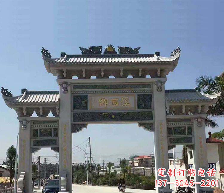 绍兴石牌坊雕塑——缅怀深厚的历史情谊